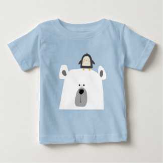 Skandinavier niedlicher Polarbär und Pinguin Baby T-shirt