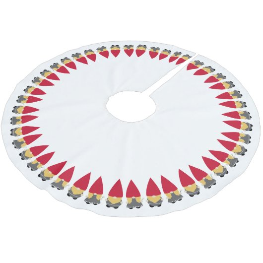 Skandinavier Nisse Folk Polyester Weihnachtsbaumdecke (Schrägansicht)