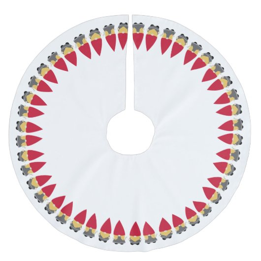 Skandinavier Nisse Folk Polyester Weihnachtsbaumdecke (Vorderseite)