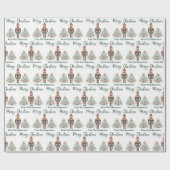 Skandinavier Nutcracker Individuelle Name Weihnach Geschenkpapier (Flach)