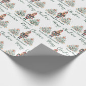 Skandinavier Nutcracker Individuelle Name Weihnach Geschenkpapier (Ecke)