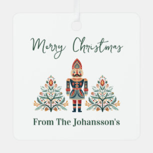 Skandinavier Nutcracker Individuelle Name Weihnach Ornament Aus Metall