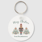 Skandinavier Nutcracker Individuelle Name Weihnach Schlüsselanhänger (Rückseite)