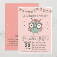 Skandinavier Pink Whoo ist Due Owl Baby Dusche