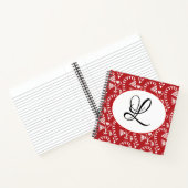 Skandinavier Red Heart Personalisiertes Notebook Notizblock (Innenseite)