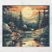 Skandinavier Retro Art Zuhause Bierflaschenetikett (Einzelnes Label)