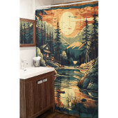 Skandinavier Retro Art Zuhause Duschvorhang