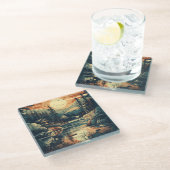 Skandinavier Retro Art Zuhause Glasuntersetzer (Schrägansicht)