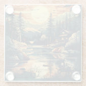 Skandinavier Retro Art Zuhause Glasuntersetzer (Rückseite)