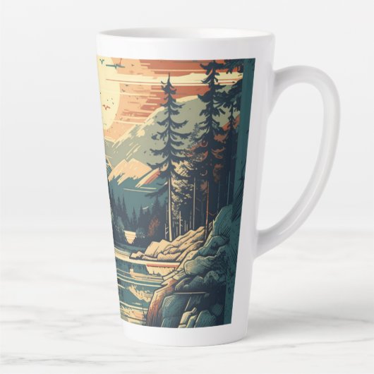 Skandinavier Retro Art Zuhause Milchtasse (Rechts)