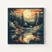 Skandinavier Retro Art Zuhause Notizblock (Rückseite)