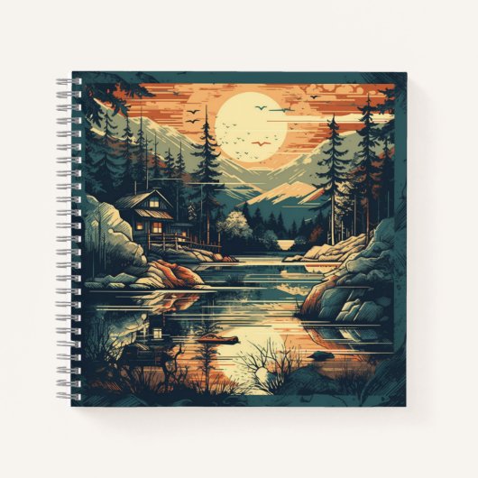 Skandinavier Retro Art Zuhause Notizblock (Vorderseite)