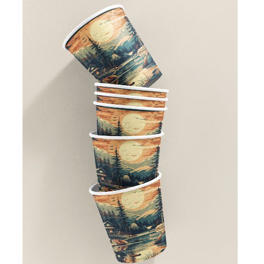 Skandinavier Retro Art Zuhause Pappbecher