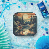 Skandinavier Retro Art Zuhause Pappteller (Party)