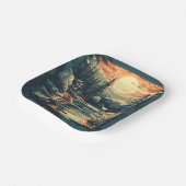 Skandinavier Retro Art Zuhause Pappteller (Gewinkelt)