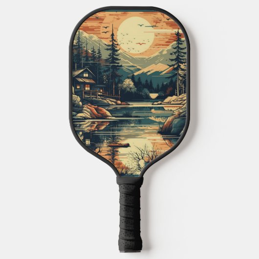Skandinavier Retro Art Zuhause Pickleball Schläger (Vorderseite)