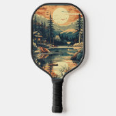 Skandinavier Retro Art Zuhause Pickleball Schläger (Rückseite)