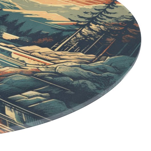 Skandinavier Retro Art Zuhause Schneidebrett (Ecke)