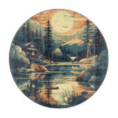 Skandinavier Retro Art Zuhause Schneidebrett (Vorderseite)