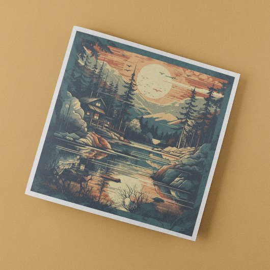 Skandinavier Retro Art Zuhause Serviette