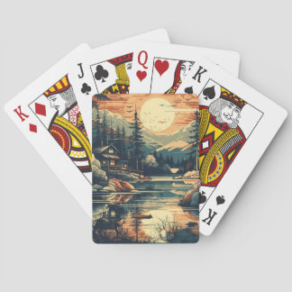 Skandinavier Retro Art Zuhause Spielkarten