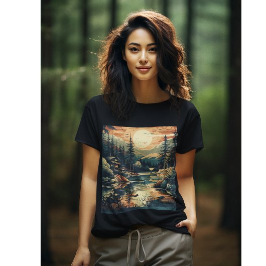 Skandinavier Retro Art Zuhause T-Shirt