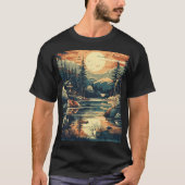 Skandinavier Retro Art Zuhause T-Shirt (Vorderseite)