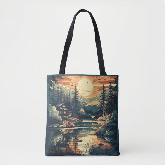 Skandinavier Retro Art Zuhause Tasche (Vorderseite)