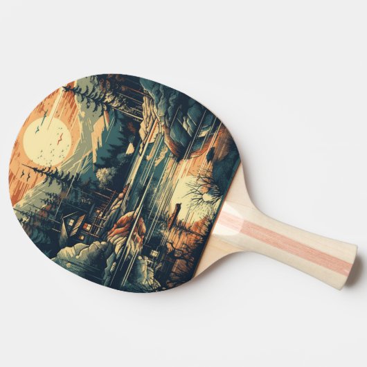 Skandinavier Retro Art Zuhause Tischtennis Schläger (Seitenansicht)