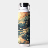 Skandinavier Retro Art Zuhause Trinkflasche (Rückseite)