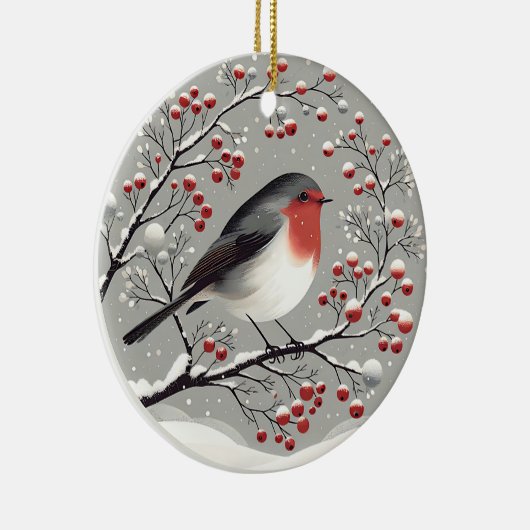 Skandinavier Robin Ornament (Rechts)