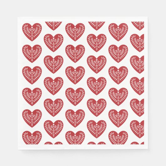 Skandinavier Rotkehlpapier Napkins Serviette (Vorderseite)