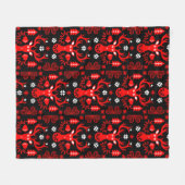 Skandinavier Rotweihirsch Fleecedecke (Vorderseite (Horizontal))