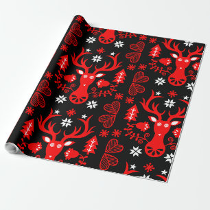 Skandinavier Rotweihirsch Geschenkpapier