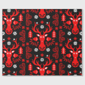 Skandinavier Rotweihirsch Geschenkpapier (Flach)