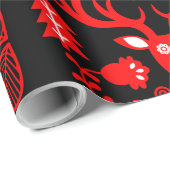 Skandinavier Rotweihirsch Geschenkpapier (Rolleneckpunkt)