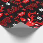 Skandinavier Rotweihirsch Geschenkpapier (Ecke)