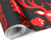 Skandinavier Rotweihirsch Geschenkpapier (Rolleneckpunkt)