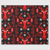 Skandinavier Rotweihirsch Geschenkpapier (Flach)