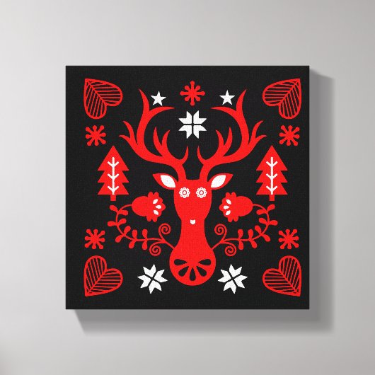 Skandinavier Rotweihirsch Leinwanddruck (Vorderseite)
