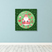 Skandinavier Santa Claus Green Leinwanddruck (Insitu (Holzboden))