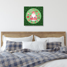 Skandinavier Santa Claus Green Leinwanddruck