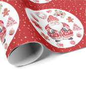Skandinavier Santa Claus Red Geschenkpapier (Rolleneckpunkt)