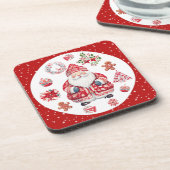 Skandinavier Santa Claus Red Getränkeuntersetzer (Linke Seite)