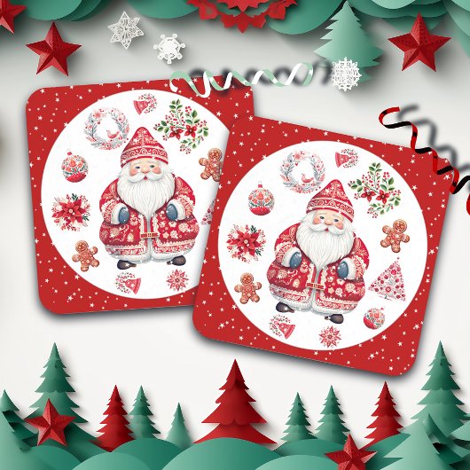 Skandinavier Santa Claus Red Getränkeuntersetzer