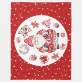 Skandinavier Santa Claus Red Large Fleecedecke (Vorderseite)