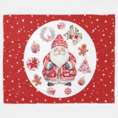 Skandinavier Santa Claus Red Large Fleecedecke (Vorderseite (Horizontal))