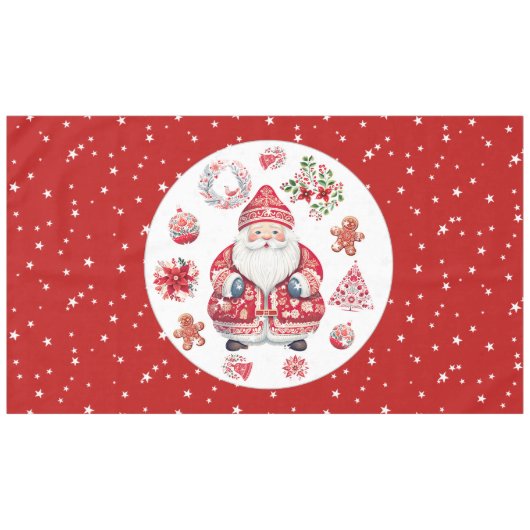 Skandinavier Santa Claus Red Large Tischdecke (Vorderseite (Horizontal))