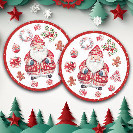 Skandinavier Santa Claus Red Runder Pappuntersetzer