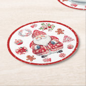 Skandinavier Santa Claus Red Runder Pappuntersetzer (Angewinkelt)